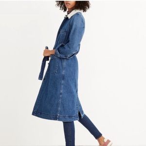 Madewell Sherpa Lined Denim Duster 🐑